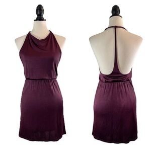 Aritzia Wilfred Free Purple Dress T-Strap Open Back, Size XS